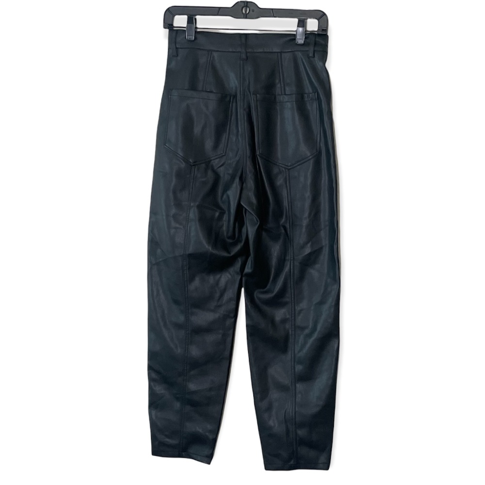 Zara High-waisted Faux Leather Trousers in Black - Picture 4 of 5